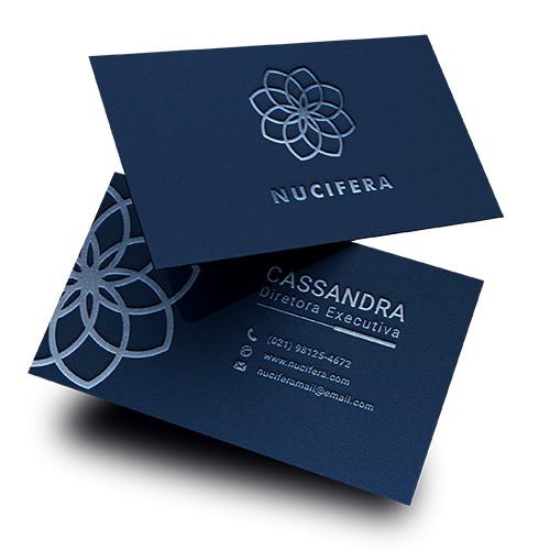 Cartão de Visita c/ Verniz Local e Lam. Fosca